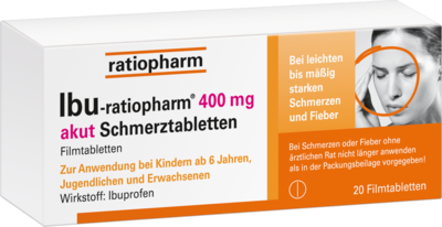 IBU-RATIOPHARM 400 mg akut Schmerztbl.Filmtabl.